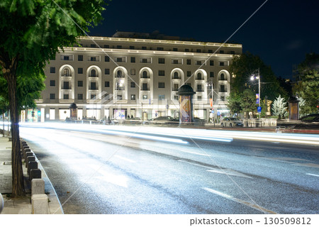 Night View of InterContinental Athenee Palace Bucharest Hotel 130509812