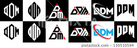 DDM letter logo design in six style. DDM polygon, circle, triangle, hexagon, flat and simple style with black and white color variation letter logo set in one artboard. DDM minimalist and classic logo DDM letter logo design in six style. DDM polygon, circle, triangle, hexagon, flat and simple style with black and white color variation letter logo set in one artboard. DDM minimalist and classic logo 130510594