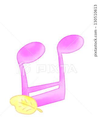 Musical notes with fallen leaves Musical notes with fallen leaves 130510613