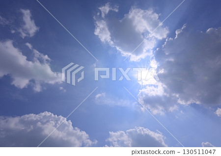 clear blue sky and sun 130511047