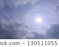 The sky and clouds in the foreground are darkened by the sunlight 130511055