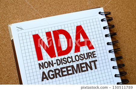 NDA Non-Disclosure Agreement - legal contract between two parties that outlines confidential material 130511789