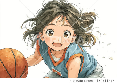 Miyu Series: Miyu Junior High School Basketball Club Practice Smiling 130511847