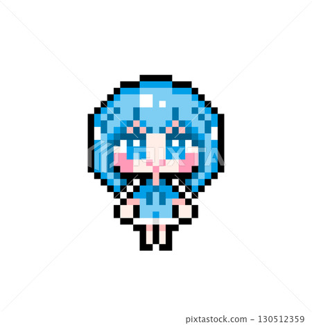 Pixel art character: Standing up short-haired girl (2) 130512359