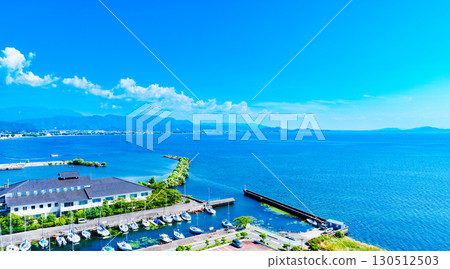 View of Lake Biwa from Nagahama [Scenery of Nagahama City, Shiga Prefecture] 130512503