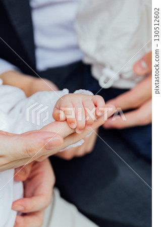 Baby's hands and parents' hands - child-rearing image Baby's hands and parents' hands - child-rearing image 130512602
