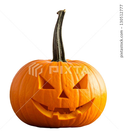 Halloween (orange pumpkin) Jack-o'-Lantern 130512777