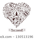 Love Camping Stylized Print 130513196