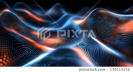 Abstract Dynamic Energy Glowing Particle Waves Abstract Dynamic Energy Glowing Particle Waves 130513258