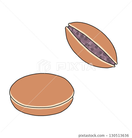 Hand-drawn illustration of Dorayaki 130513636
