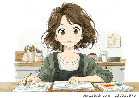 美優系列：在房間裡複習考試的高中女生美優 130513679