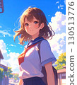 School girls who look back 130513776