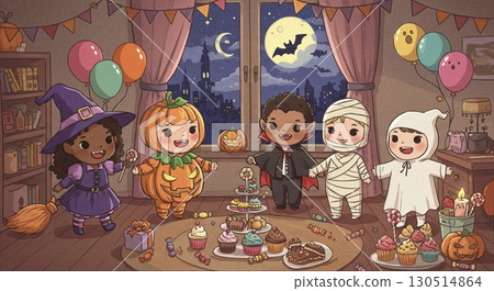兒童萬聖節派對 兒童萬聖節派對 130514864