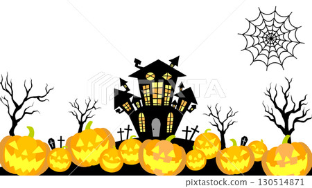 Spooky Halloween background illustration 130514871
