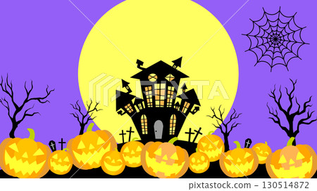 怪異的萬聖節背景圖 130514872