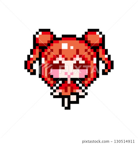 像素藝術人物：坐著拍打雙腿的雙馬尾女孩（4） 130514911