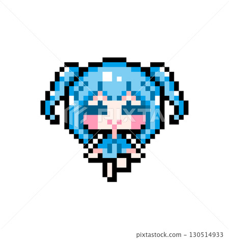 像素藝術人物:一個綁著小辮子坐著拍打雙腿的女孩(2) 像素藝術人物:一個綁著小辮子坐著拍打雙腿的女孩(2) 130514933