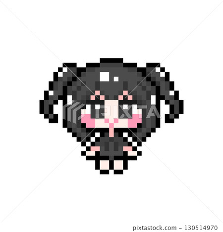 Pixel art character: Sitting girl with mini pigtails (6) Pixel art character: Sitting girl with mini pigtails (6) 130514970
