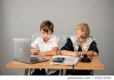 Kids Homework Studying School Children Laptop Kids Homework Studying School Children Laptop 130515002