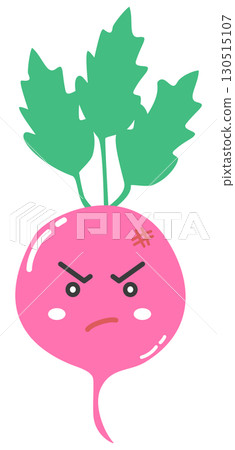 cute and minimal beetroot with angry face 130515107