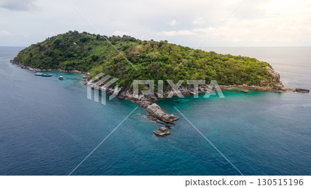 Aerial view of Koh Racha Noi, a beautiful tropical island in Andaman sea, Phuket, Thailand. Aerial view of Koh Racha Noi, a beautiful tropical island in Andaman sea, Phuket, Thailand. 130515196