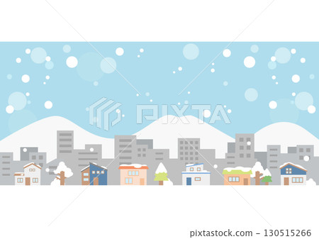 Illustration of winter cityscape Illustration of winter cityscape 130515266