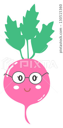 cute and minimal beetroot with smiling face cute and minimal beetroot with smiling face 130515360