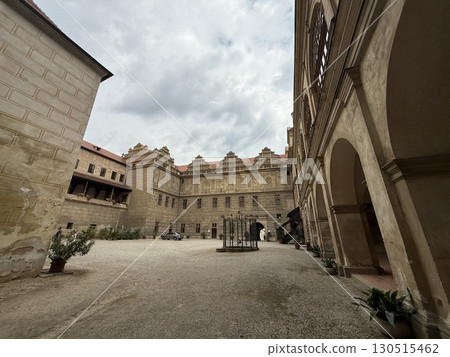 The castle Horsovsky Tyn founded in the half of the 13th century. In 1547, it was rebuilt into a monumental renaissance castle.  130515462