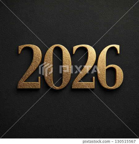 Happy New Year 2026 Golden Numbers Banner 130515567