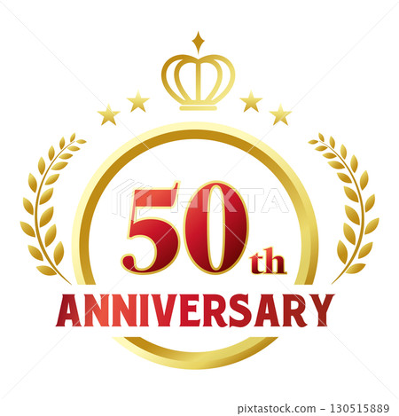 Fifty year anniversary icon. 130515889