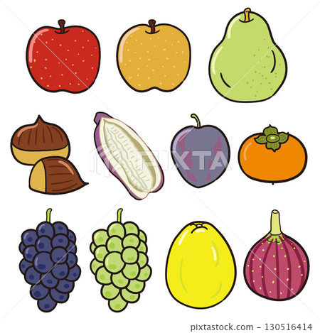 各種秋季水果插圖集 130516414