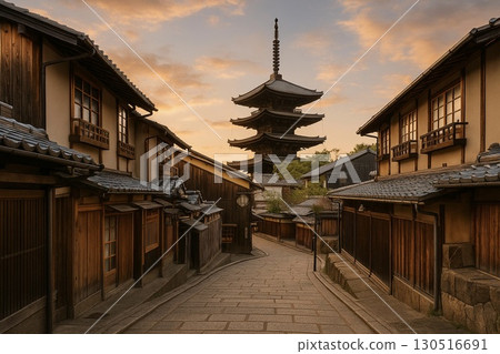 Kyoto ancient capital image photorealistic 130516691