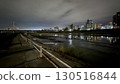 Night view stretching along the river 130516844