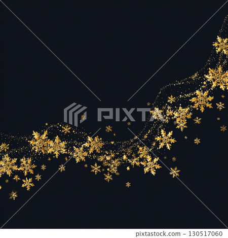 Golden Snowflake Wave Border Christmas Decoration Golden Snowflake Wave Border Christmas Decoration 130517060