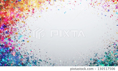 彩色星星和粒子框架 130517506