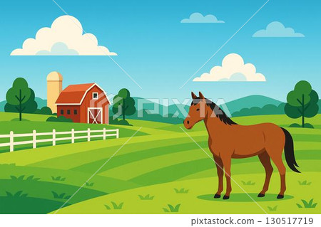 Ranch Scenery: Thoroughbreds 130517719