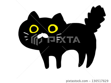 Angry black cat 130517829
