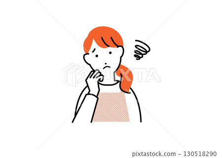 一位女士穿著圍裙,焦急地準備一頓飯 一位女士穿著圍裙,焦急地準備一頓飯 130518290