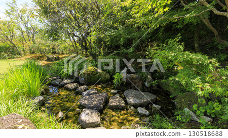 Kakegawa Castle shining against the blue sky Kakegawa Castle shining against the blue sky 130518688