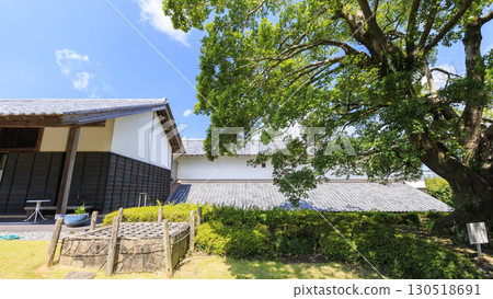 Kakegawa Castle shining against the blue sky Kakegawa Castle shining against the blue sky 130518691
