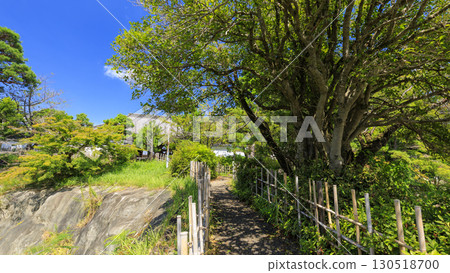 Kakegawa Castle shining against the blue sky 130518700