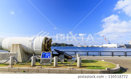 Japan Maritime Self-Defense Force and U.S. Navy ships in Yokosuka Port 130518772