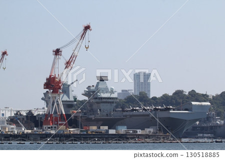 Prince of Wales moored at Yokosuka Air Base 130518885