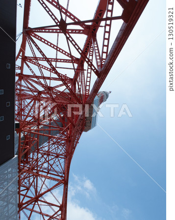 Looking up at Tokyo Tower 130519321