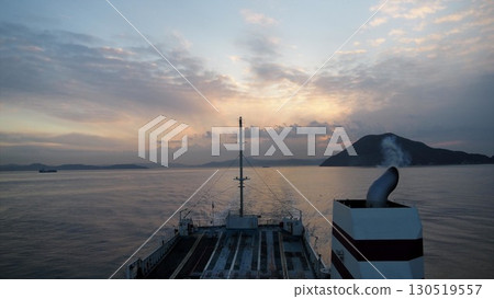 Ferry from Takamatsu to Kobe at dusk 130519557