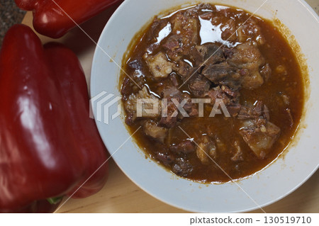 pig tryp dish as typical spanish tapas food  130519710