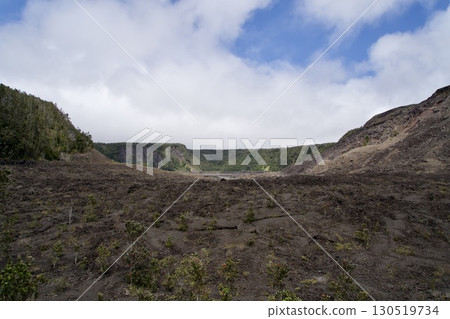 Scenery of the crater crater of Kilauea volcano on the island of Hawaii 130519734