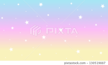 可愛的雲彩和星星背景 130519887