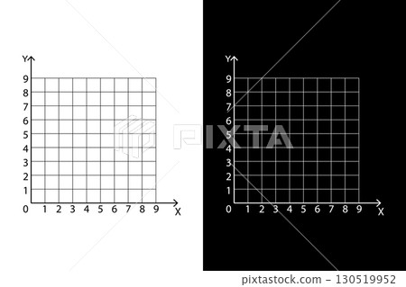 Geometry cartesian coordinate system vector illustration. 130519952