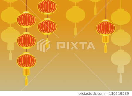 亞洲風格的燈籠背景插圖 亞洲風格的燈籠背景插圖 130519989